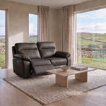Nicoletti Vivaldi 2 Seater Recliner Sofa - 2 Seater Double Power Recliner CK Botero - Power Recliner with USB-C — Botero 2157 Testa Di Moro, gallery image 1