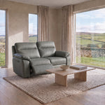 Nicoletti Vivaldi 2 Seater Recliner Sofa - 2 Seater Double Power Recliner CK Botero - Power Recliner with USB-C — Botero 2162 Grigio, gallery image 1