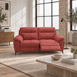 Nicoletti Vivaldi 2 Seater Recliner Sofa On Legs - 2 Seater Double Power Recliner on Legs NA/NE - Power Recliner with USB-C — Gaston 713 Amaranto, gallery image 1