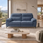 Nicoletti Vivaldi 3 Seater Sofa On Legs - 3 Seater Sofa on Legs NA/NE — Gaston 737 Blu, gallery image 1