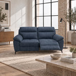 Nicoletti Vivaldi 2 Seater Recliner Sofa On Legs - 2 Seater Double Power Recliner on Legs NA/NE - Power Recliner with USB-C — Gaston 737 Blu, gallery image 1