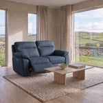 Nicoletti Vivaldi 2 Seater Recliner Sofa - 2 Seater Double Power Recliner NA/NE - Power Recliner with USB-C — Gaston 737 Blu, gallery image 1