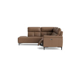 Loma Large Corner Sofa - Combination 1 Left Terminal with 2.5 Right Power 2 Pieces Cat 20S - Left Hand Facing - Power Recliner with USB — NWS-586E FAWN, gallery image 1