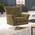 Hebden Swivel Armchair - Swivel Chair Grade A — 2690 : Moss Cairo Chenille Plain, gallery image 1