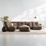 Comet Corner Sofa - Combination 1 - Corner Sofa Group With Footstool Cat 20S — NWS-512E - CACAO BROWN, gallery image 1