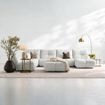 Comet Corner Sofa - Combination 1 - Corner Sofa Group With Footstool Cat 20S — NWS-516E - LIGHT GREY, gallery image 1