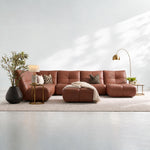 Comet Corner Sofa - Combination 1 - Corner Sofa Group With Footstool Cat 20S — NWS-605D - WARM BROWN, gallery image 1