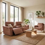 Rialto Media 3 Seater Sofa - Media 3 Seater Sofa Cat20S - Power Recliner with USB — NWS-605D WARM BROWN, gallery image 1