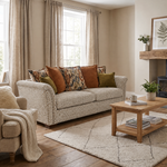 Burton 4 Seater Sofa - Grand Sofa Grade C — 3678 : Natural Agra Herringbone Chenille, gallery image 1
