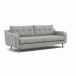 Phoebe 4 Seater Sofa - Extra Large Sofa Standard Back Grade A — Capital Light Grey / Weathered Oak, gallery image 1