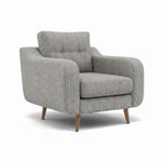 Phoebe Armchair - Chair Grade A — Capital Light Grey / Weathered Oak, gallery image 1