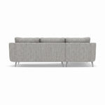 Phoebe Large Chaise Sofa - Large Chaise Sofa LHF Standard Back Grade A - Left Hand Facing — Capital Light Grey / Chrome, gallery image 2