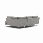 Phoebe Corner Sofa - Corner Group RHF Grade A - Right Hand Facing — Capital Light Grey / Chrome, gallery image 2