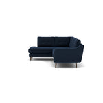 Phoebe Corner Sofa - Corner Group LHF Grade B - Left Hand Facing — Plush Velvet Indigo / American Walnut, gallery image 1