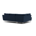 Phoebe Corner Sofa - Corner Group LHF Grade B - Left Hand Facing — Plush Velvet Indigo / Chrome, gallery image 2