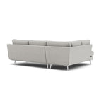 Phoebe Corner Sofa - Corner Group LHF Grade B - Left Hand Facing — Plush Velvet Silver / Chrome, gallery image 2
