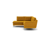 Phoebe Corner Sofa - Corner Group LHF Grade B - Left Hand Facing — Plush Velvet Turmeric / Chrome, gallery image 1