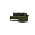 Phoebe Corner Sofa - Corner Group LHF Grade B - Left Hand Facing — Plush Velvet Vine / Weathered Oak, gallery image 1