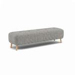 Phoebe Footstool - Medium Bench Stool Grade A — Capital Light Grey / Natural, gallery image 1
