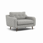 Phoebe Loveseat - Snuggler Chair Grade A — Capital Light Grey / American Walnut, gallery image 1