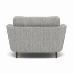 Phoebe Oval Loveseat - Oval Cuddler Grade A — Capital Light Grey / American Walnut, gallery image 2
