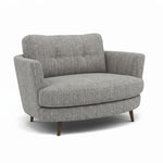 Phoebe Oval Loveseat - Oval Cuddler Grade A — Capital Light Grey / American Walnut, gallery image 1