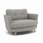 Phoebe Oval Loveseat - Oval Cuddler Grade A — Capital Light Grey / Natural, gallery image 1