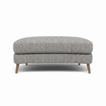 Phoebe Oval Footstool - Oval Cuddler Stool Grade A — Capital Light Grey / Weathered Oak, gallery image 2