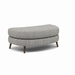 Phoebe Oval Footstool - Oval Cuddler Stool Grade A — Capital Light Grey / American Walnut, gallery image 1