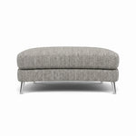 Phoebe Oval Footstool - Oval Cuddler Stool Grade A — Capital Light Grey / Chrome, gallery image 2