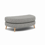 Phoebe Oval Footstool - Oval Cuddler Stool Grade A — Capital Light Grey / Natural, gallery image 1