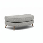 Phoebe Oval Footstool - Oval Cuddler Stool Grade A — Capital Light Grey / Weathered Oak, gallery image 1