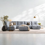 Comet Corner Sofa - Combination 1 - Corner Sofa Group With Footstool Fabric — SFA-PEY-09 DOVE, gallery image 1