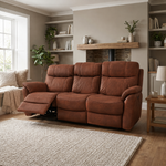 Cava 3 Seater Power Recliner - 3 Seater Sofa 2 Power Recliners Cat 30F - Power Recliner with USB — SK-297E CUMIN, gallery image 1