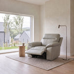 Nicoletti Vivaldi Recliner Armchair - Power Recliner Chair CB Torello - Power Recliner with USB-C — Torello PS Fango 352, gallery image 1