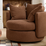Vogue Williams Piccadilly Large Swivel Chair - Large Swivel Chair Matt Chenille — Matt Chenille Terracotta, gallery image 1