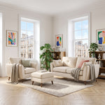 Zara 2 Seater Sofa - 2 Seater Sofa — Kensington Cream / Light Feet, gallery image 1