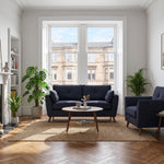 Zara 2 Seater Sofa - 2 Seater Sofa — Kensington Navy / Light Feet, gallery image 1
