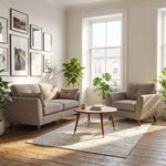 Zara 2 Seater Sofa - 2 Seater Sofa — Kensington Mink / Light Feet, gallery image 1