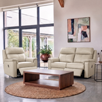 G Plan Ellis Small Recliner Sofa - Small Sofa Man Rec DBL Grade L - Manual Recliner — L843 Cambridge Stone, gallery image 1