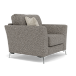 Chilton Armchair - Chair Fabric — Chrome Feet / Barley Charcoal, gallery image 1