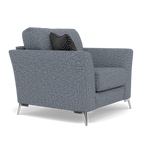 Chilton Armchair - Chair Fabric — Chrome Feet / Barley Marine, gallery image 1