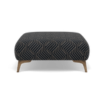 Chilton Footstool - Designer Stool Accent Fabric — Capri Obsidin, gallery image 2