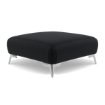 Chilton Footstool - Designer Stool Fabric — Chrome Feet / Kobe Charcoal, gallery image 3