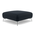 Chilton Footstool - Designer Stool Fabric — Chrome Feet / Kobe Ink, gallery image 3