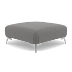 Chilton Footstool - Designer Stool Fabric — Chrome Feet / Kobe Lead, gallery image 3