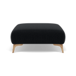 Chilton Footstool - Designer Stool Fabric — Light Feet / Kobe Charcoal, gallery image 2