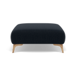 Chilton Footstool - Designer Stool Fabric — Light Feet / Kobe Ink, gallery image 2