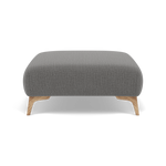 Chilton Footstool - Designer Stool Fabric — Light Feet / Kobe Lead, gallery image 2