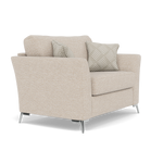 Chilton Loveseat - Cuddler Sofa Fabric — Chrome Feet / Barley Linen, gallery image 1